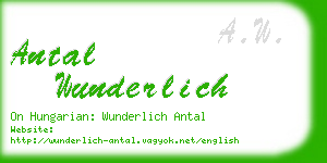 antal wunderlich business card